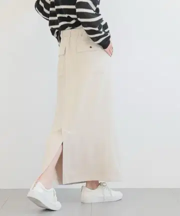 미사용 밴야드 스톰 더블 크로스 드로스트 스커트 에크루 사이즈 1