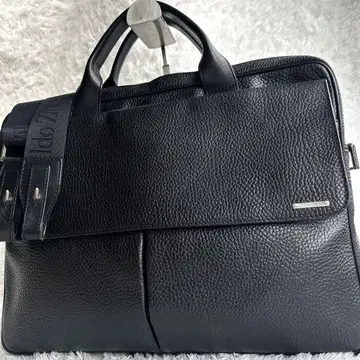 Ermenegildo Zegna 비즈니스 백 2way 블랙 올 가죽