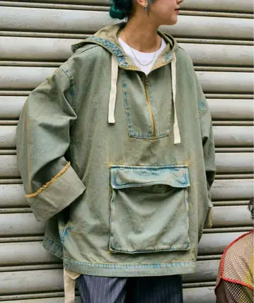 [완판템] 미사용 새상품 SOUNDS GOOD 데님 아노락 후드티
