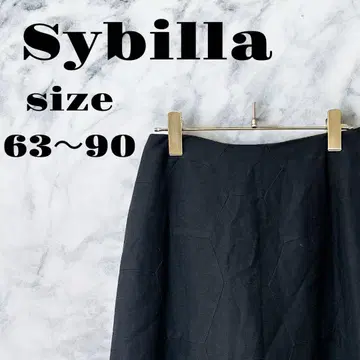 S [빈티지] Sybilla 무릎 기장 스커트 육각형 무늬 [63~90]