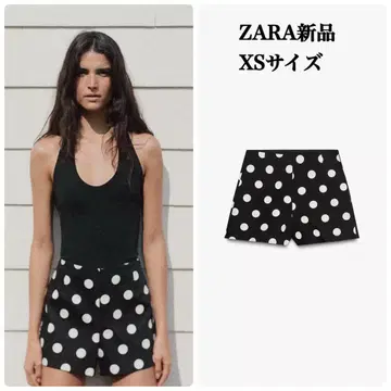 완판템 ZARA 하이웨스트 숏팬츠 도트 XS 택 포함 새상품