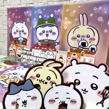 치이카와 (먼작귀) 하치와레 토끼 모몽가 씰 스티커 클리어 파일