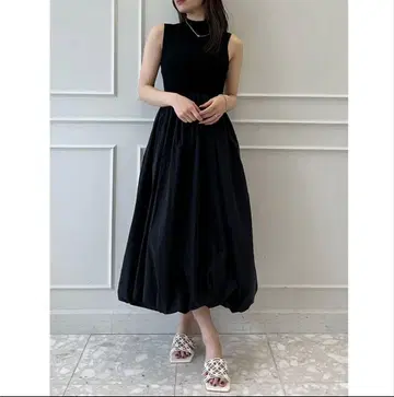 벌룬 실루엣 도킹 니트 원피스 eimy istoire