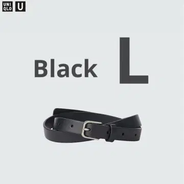 UNIQLO U 유니클로 U 내로우 롱 가죽 벨트 블랙