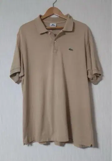 LACOSTE 베이지 피케 셔츠 사이즈 6