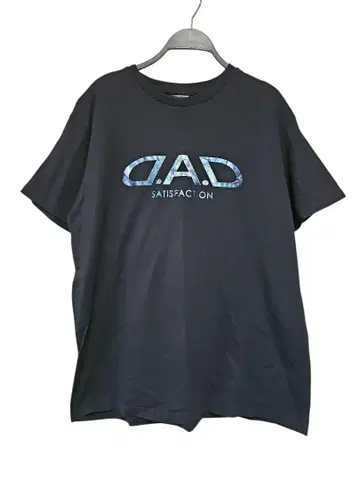 GARSON 블랙 티셔츠 D.A.D 블랙 백 프린트 3XL4L