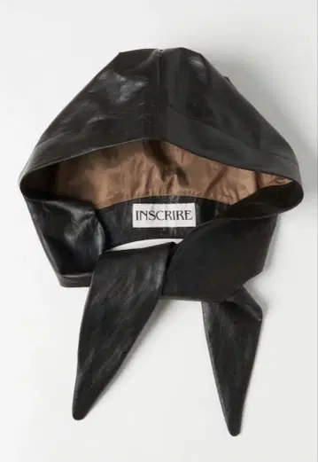 인스크리아 Inscrire Fake Leather Hoodie