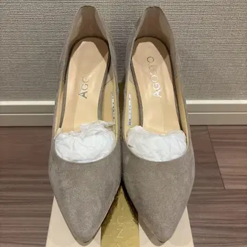 AGOSTO 그레이 스웨이드 하이힐 22.5cm