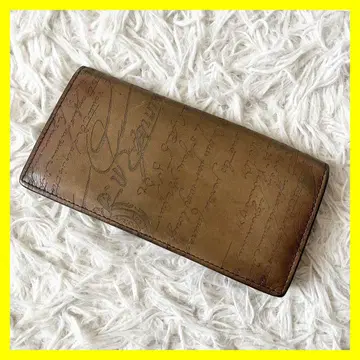 벨루티 가죽 캘리그라피 상탈 반지갑 브라운 장지갑