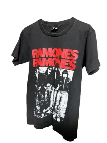 락 T RAMONES 그래픽 티셔츠 블랙