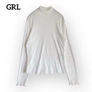 새상품급 GRL 터틀넥 메로우 시어 탑 [L] 하이넥 비침 이너