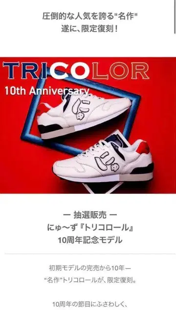 뉴즈 트리콜로 10주년 한정판 24.0cm
