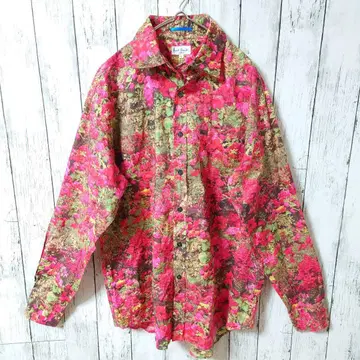 Paul Smith 폴스미스 플라워 프린트 올 패턴 긴팔 셔츠 꽃무늬 L