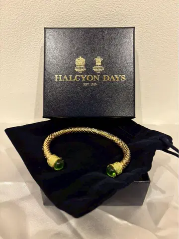 HALCYON DAYS 골드 그린 팔찌