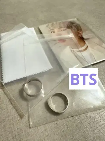 BTS ARMY 반지 925 실버 트레이딩 카드 7장 포함
