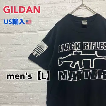 T502 [ US 수입 ] 길단 티셔츠 블랙 계열 men's [ L ]
