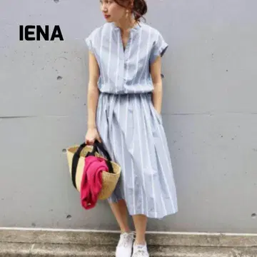 IENA 이에나 스키퍼 스트라이프 셔츠 원피스