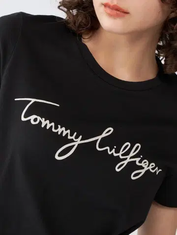 Tommy Hilfiger 블랙 반팔 티셔츠 L