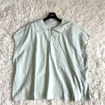 nest Robe UpcycleLino 코튼 린넨 천축 카라 부착 T셔츠
