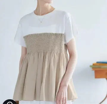 로페피크닉 셔링 뷔스티에 스타일 도킹 컷 상의