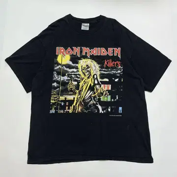 90s 아이언 메이든 빈티지 밴드 티셔츠 XL 블랙 킬러즈a6786