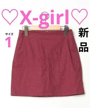 X-girl 새상품 HOUNDSTOOTH SKIRT 엑스걸 RED