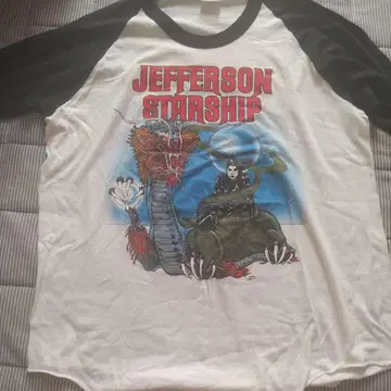 빈티지 JEFFERSON STARSHIP 래글런 락 T 밴드 T