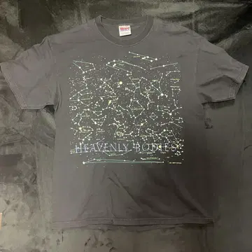 HEAVENLY BODIES 별자리 티셔츠 블랙 빈티지