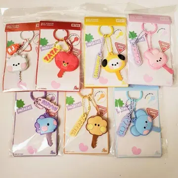 BT21 BTS minini 페이스 키 커버 7개 세트 전원 컴플