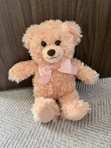 봉제 인형 곰 핑크 완구