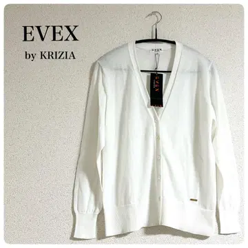 새상품 EVEX by KRIZIA 코튼 가디건 화이트 40 M