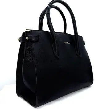 새상품급 Furla 훌라 PIN S 핸드백 가죽 블랙