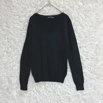 [ RALPH LAUREN ] V넥 니트탑 (M) 울 심플 무지