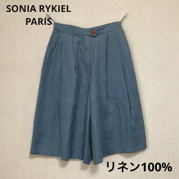 SONIA RYKIEL 하프 팬츠 린넨 100% 38 프랑스제 블루