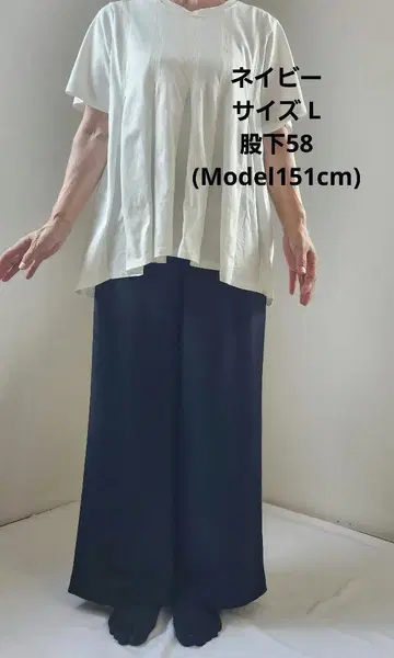 N-line 와이드 팬츠 1087 네이비 Size L