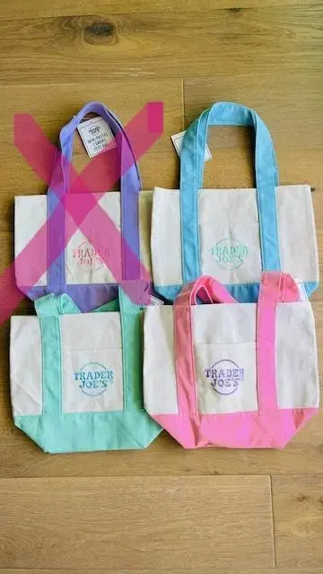새상품 TRADER JOE'S 미니 토트 원하는 색상 3개 세트