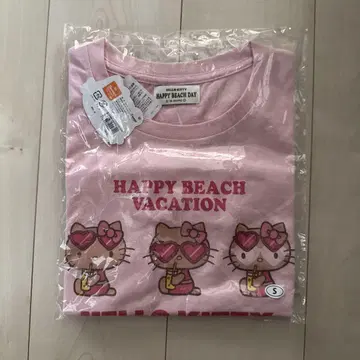 헬로키티 HAPPY BEACH VACATION 티셔츠 S 일광화상