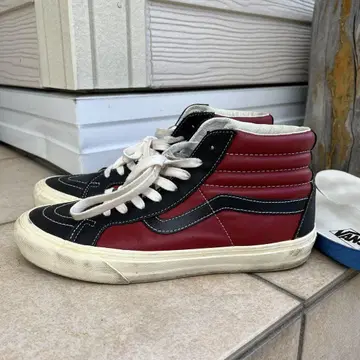 반스 sk-8 hi 블랙/빨간색 26cm