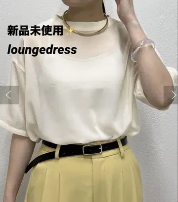 [Loungedress] 새상품 쉬폰 하프 슬리브 풀오버 아이보리 화이트