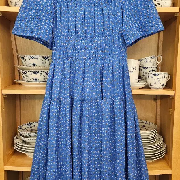 【PARTIMENTO】 LACE TRIM SMOCKING MIDI SKIRT / 追跡付 PARTIMENTO