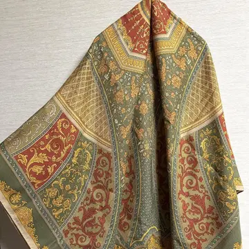 ETRO 에트로 대형 스톨 페이즐리 정사각형 실크 울