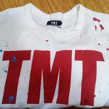 TMT 페인트 스플래터 셔츠 빅 XL