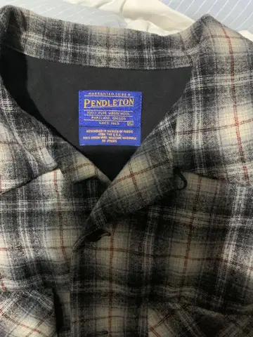 Pendleton 체크 무늬 긴팔 셔츠 옴브레