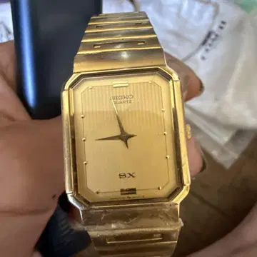 SEIKO SX 골드 쿼츠 시계