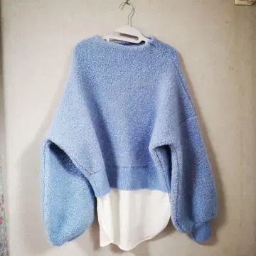 AMERI MILD ROUND KNIT 아메리 라이트 블루 새상품급