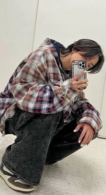 Drawstring E wide 5 pocket 와이드 데님 팬츠