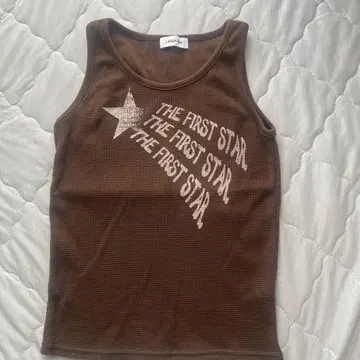 laguagem 라구아젬 WAFFLE PRINT 탱크탑 브라운