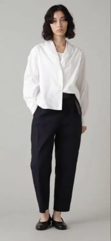마가렛호웰 코튼 린넨 팬츠 블랙 COTTON LINEN