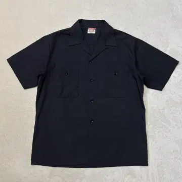 60s BIG MAC 오픈 카라 셔츠 BLK Vintage 워크 셔츠