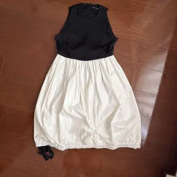 YOKO CHAN 벌룬 실루엣 드레스 블랙 화이트